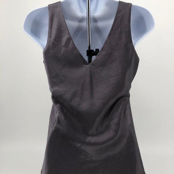 Dynamite Gray All Seasons Tank Top | V-Neck with Bow Accent - Picture 2 of 4